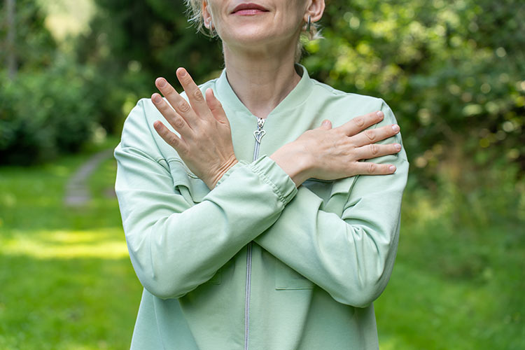 Woman Practicing EMDR therapy for trauma healing