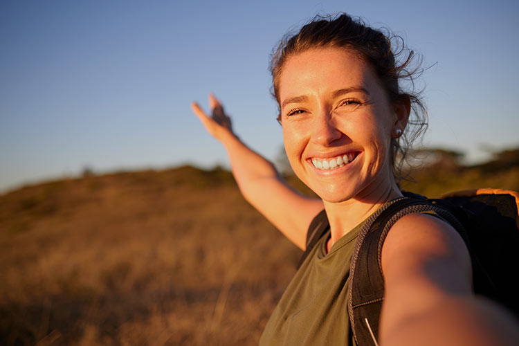 Young woman exploring life